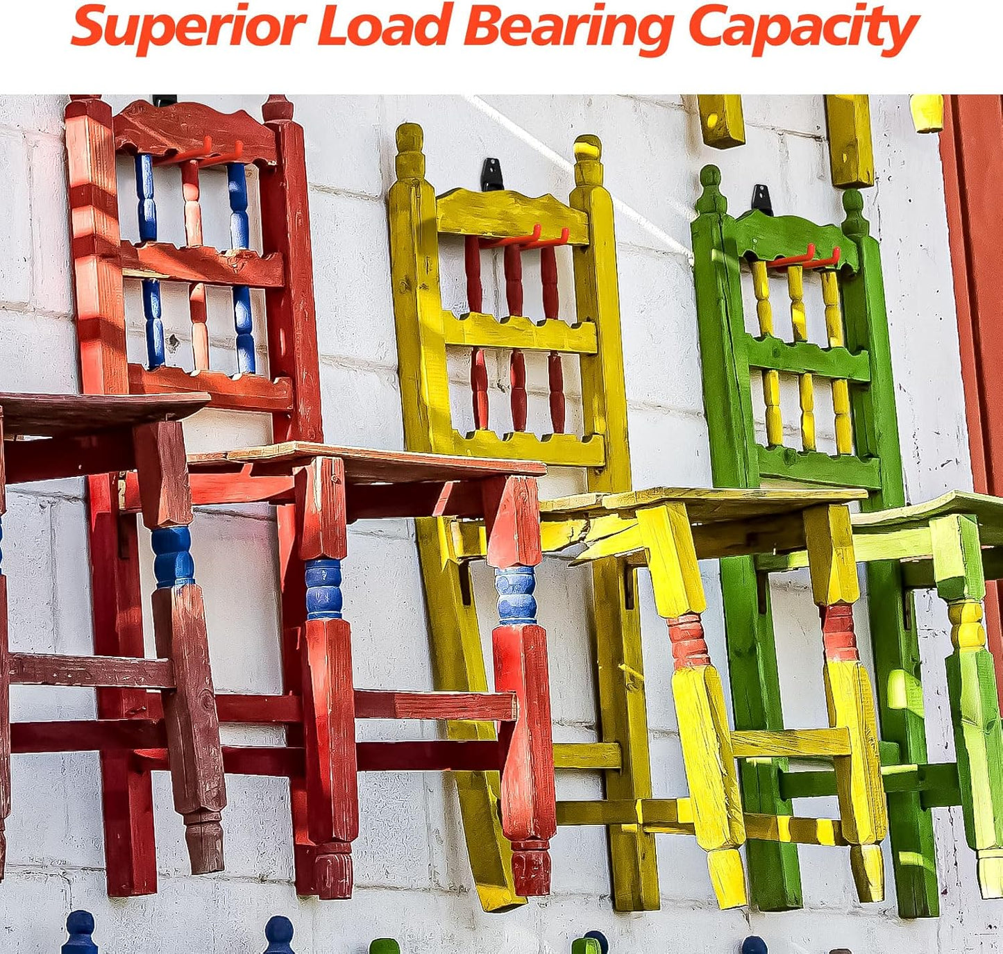 4 Pack 5.2x5.1 inch U Heavy Duty Garage Hooks,Solid Steel Wall Mount Hangers,with Anti-Slip Coating,for Hanging and Organising Ladder,Bike,Ropes,Broom,Garden,Yard and Power Tools