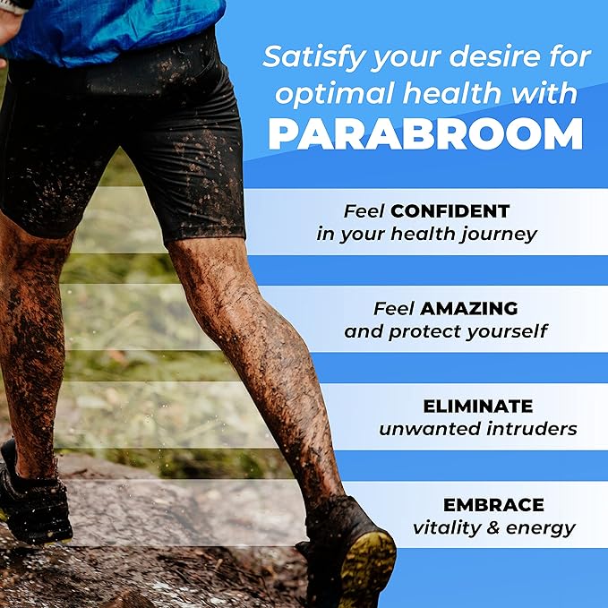 PUREHEALTH RESEARCH Parabroom - Gut Cleanse & Health Supplement - with Black Walnut, Sweet Wormwood Powder, Turmeric Extract, Olive Leaf, Garlic & Onion - Digestive Support for Women & Men 60 Capsules