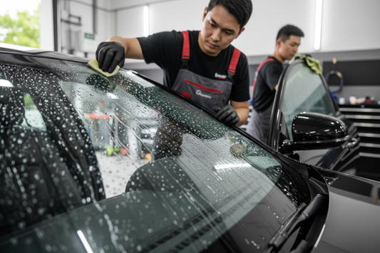 Glass Care and Water Repellent Treatment: Crystal Clear Visibility in All Conditions