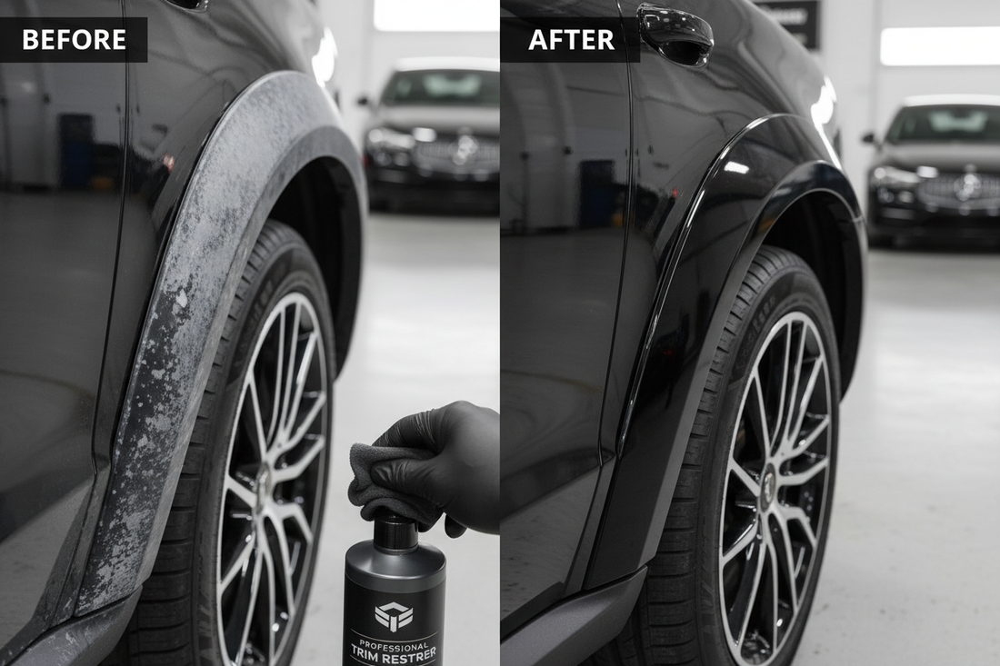 Plastic Trim and Molding Restoration: Restore Faded Exterior Trim to Deep Black