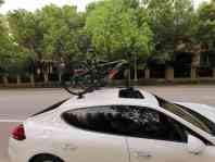 Bike Rack for Car Roof, Vacuum Suction Cup Bicycle Carrier Aluminium Alloy Roof Rack, with 5 Adapters for Most Bikes, 9x100mm/12x100mm/15x100mm/15x110mm/20x100mm/20x110mm (6" Suction Carrier)