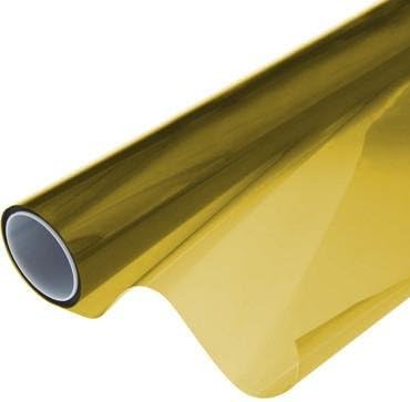 VViViD Air-Tint Extra-Wide Headlight Taillight Vinyl Tint Wrap 16 Inch x 48 Inch Roll Including Yellow Detailer Squeegee & 2X Black Felt Edge Decals (Gold Yellow)