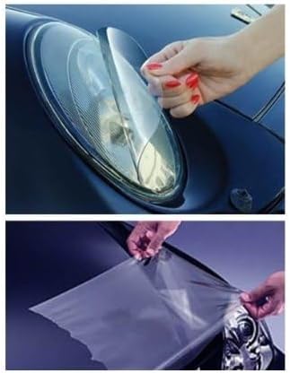 12 by 48 Inches Self Adhesive Headlight, Tail Lights, Fog Lights Tint Vinyl Film (12 X 48, Clear)