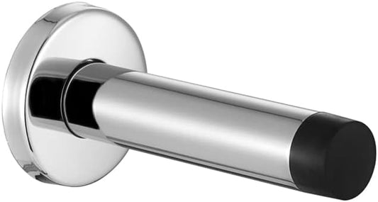 JQK Door Stopper Chrome, 304 Stainless Steel Thicken 1mm Sound Dampening Door Stop Bumper Wall Protetor, Polished Chrome, DSB5-CH