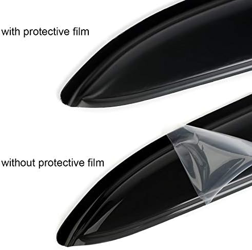 Side Window Wind Deflector, 4pcs Outside Mount Tape-On Nice Rain Guards Set, Dark Smoke Window Visor fit for 2015-2022 Ford Edge FD4P04
