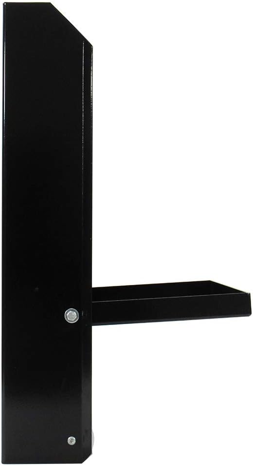 Pit Posse 458BK Jr Work Station Storage Cabinet Shelf Rack Holder Caddy - Made in USA - Garage Enclosed Race Trailer Automotive Mechanics Shop Storage Organizer Aluminum (Black)