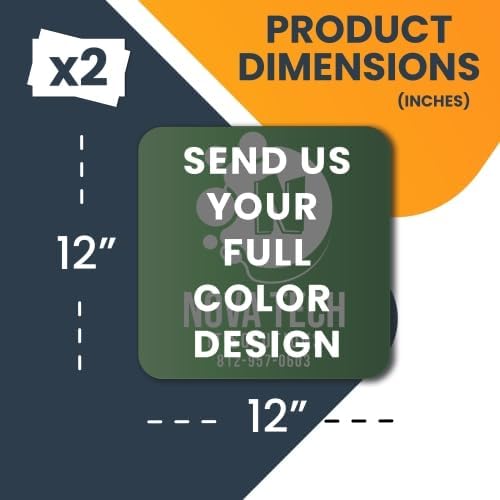 Magnet Me Up Customizable and Personalized Automotive Magnet Decals (12" Square)