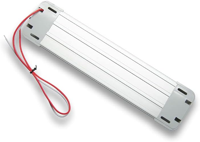 LED Interior Utility Light Fixture 10.6" x 2.6", High Lumen-Output Low Current Draw Energy Efficient, Frosted Lens 6000K Cool-White Even Diffused Beam, On/Off Rocker Switch 12V-24V DC, 1-Pack