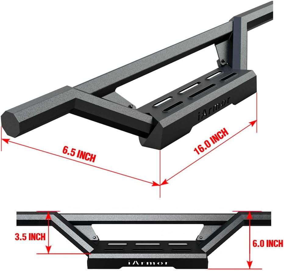 APS Drop Steps Running Boards Compatible with Ford F-150 2015-2025 Standard Cab (Excl. 22-25 Lightning EV) & 2017-2025 F-250/350 Super Duty | 304 Stainless Steel Side Steps | 5-Year Warranty
