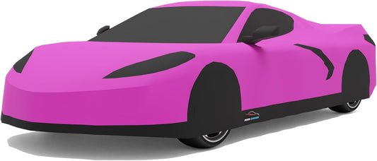 C8 Car Cover Fit for Corvette C8 Indoor and Outdoor Protection (Pink)