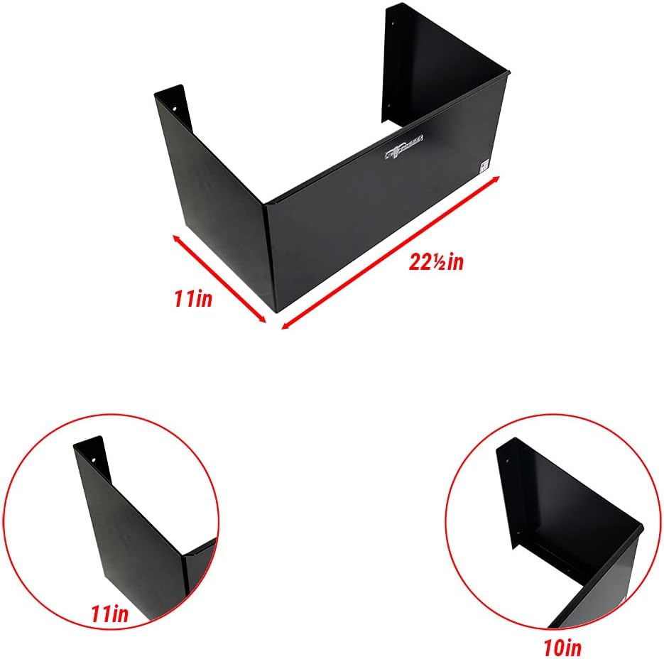 Pit Posse Double Utility Jug Holder Organizer Storage Rack - Made in USA - Holds 2 Five Gallon Utility Jug Containers - Anti-Rusting Aluminum - Garage Shop Enclosed Race Trailer (Black)