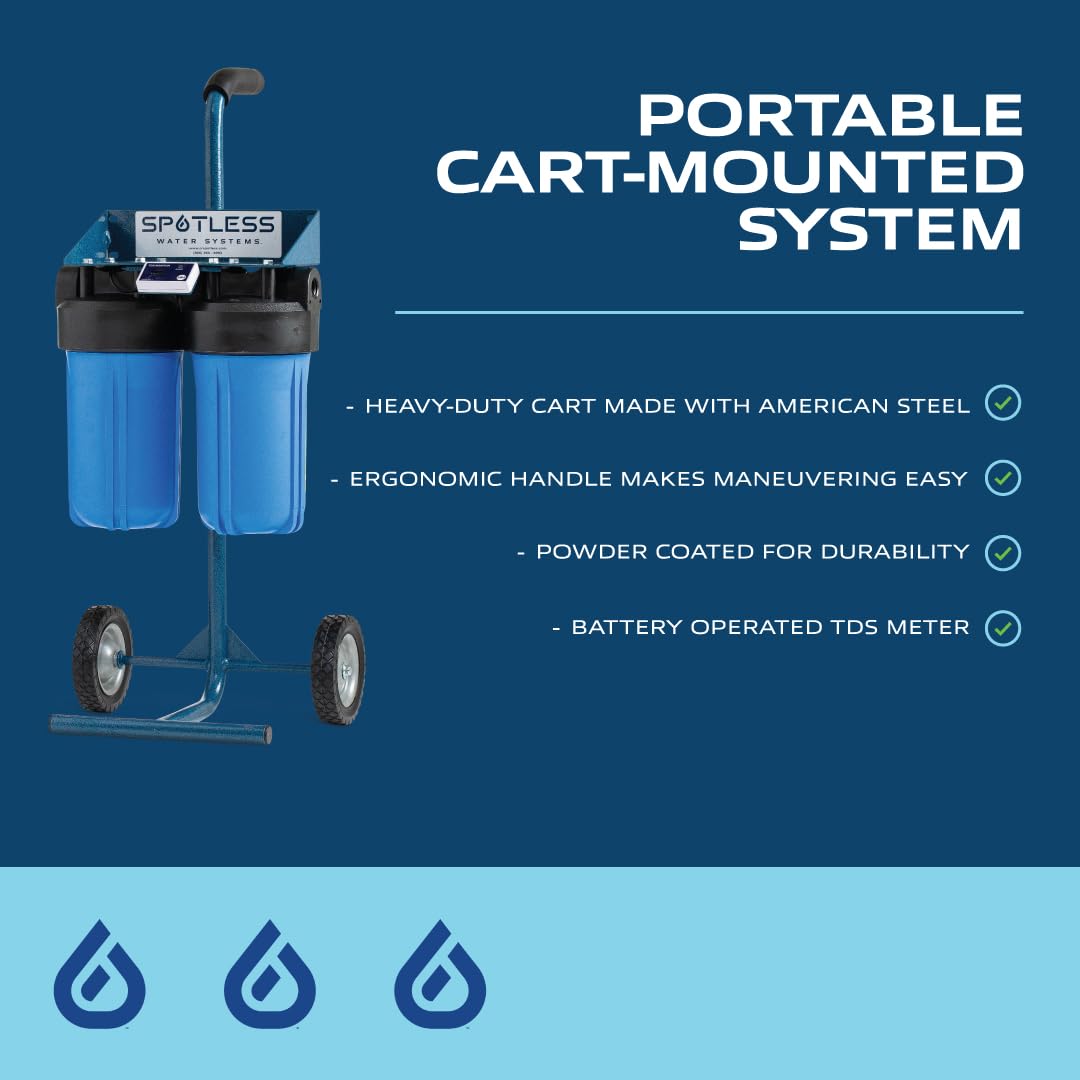 Spotless Water Systems - DIC-10, Simple Window, Solar Panel, RV & Car Wash System, Works for All Vehicles, Motorcycles, Bikes, Boats, Planes, Yachts, Towel Drying Eliminated