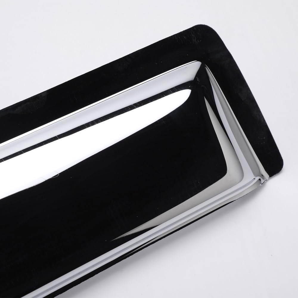 94155Y Chrome Side Window Visor Wind Vent Deflector fit for 2009-2014 ford F150 Supercrew/Crew cab with 4 Full Size Doors,4pc Outside Mount Style Shade Sun Rain Guards Set