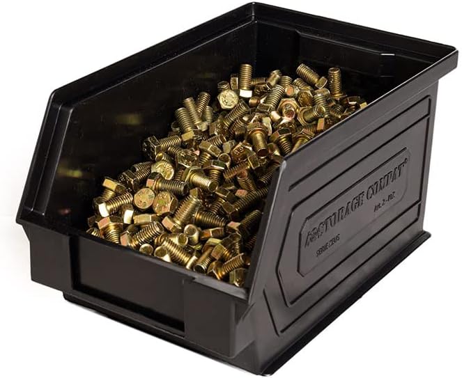 Storage Bins - drawer organizer Zeus 2PLZ - Ideal for Warehouses, Workshops and Assembly Lines, Screws and Tool Storage, Plastic Storage Bins, Green, 9.06" x 5.51" x 5.12", Pack x12