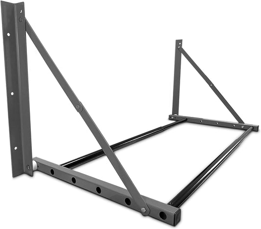 ROBLOCK Adjustable Tire Rack Wall Mount for Garage, Folding Wheel Spare Tire Carriers with Heavy Duty Steel, Adjustable Length(32"-48"), Grey