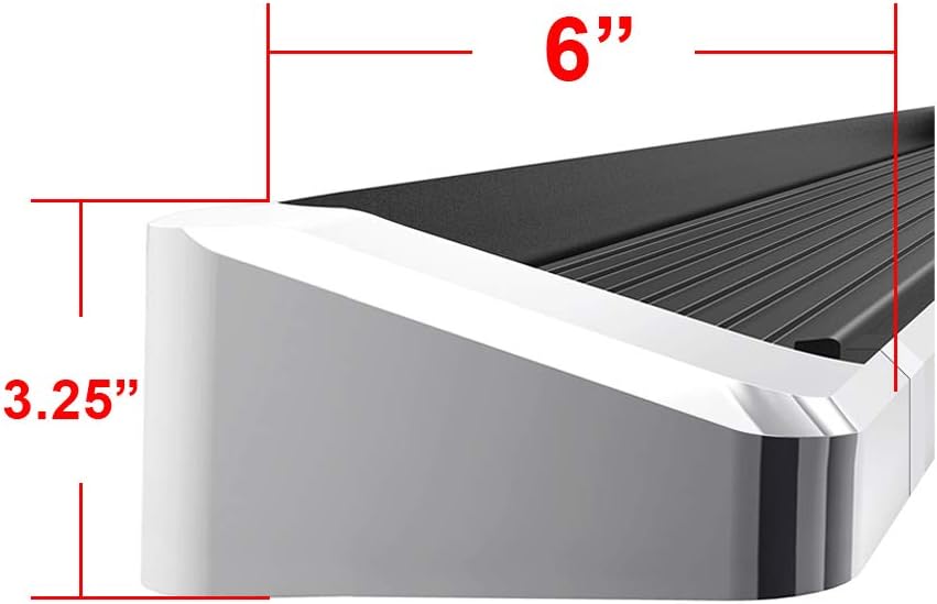 APS Running Boards (Nerf Bars Side Steps Step Bars) Compatible with Ford F250 F350 Super Duty 1999-2016 Regular Cab (Silver Running Board Style)