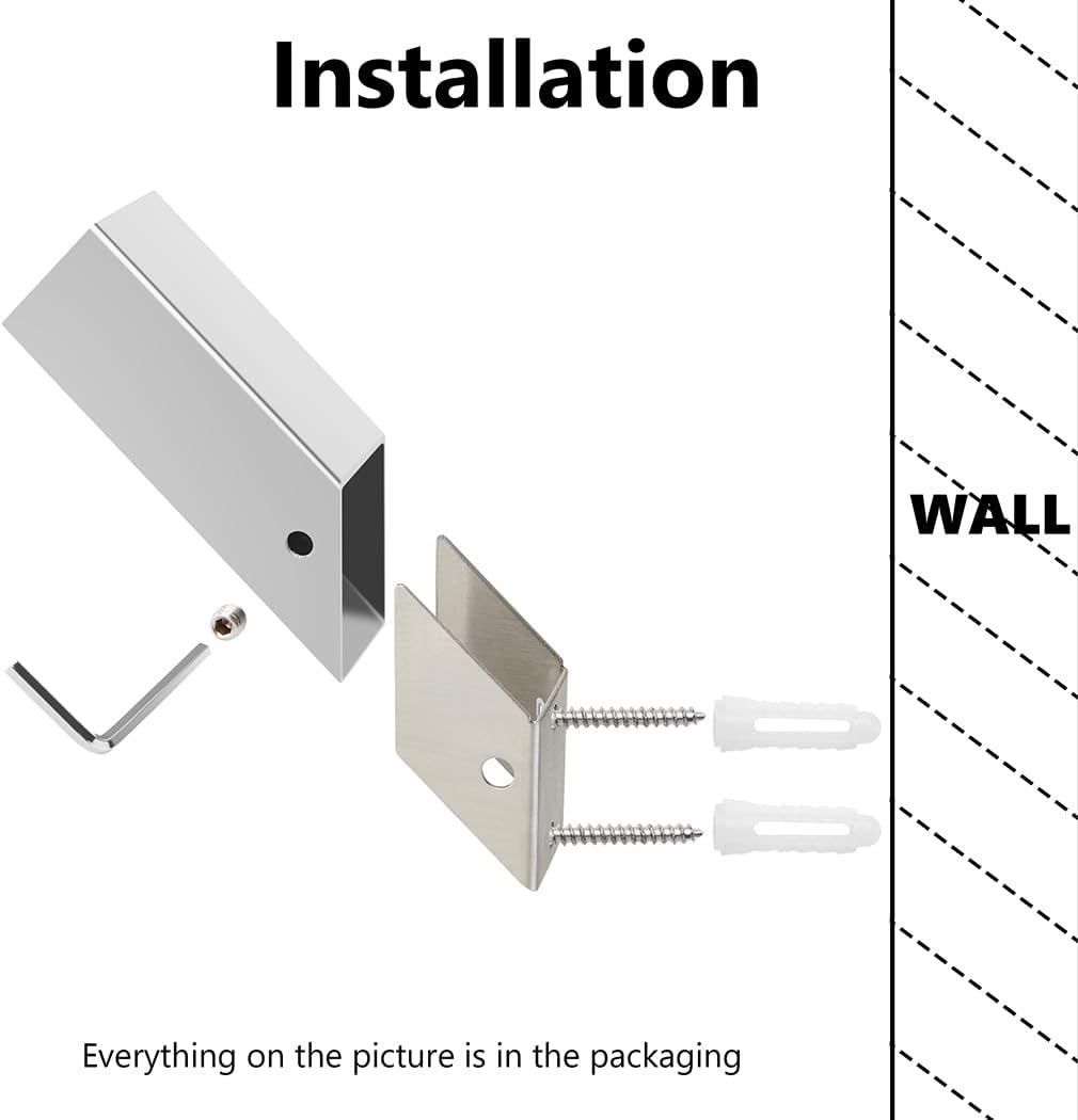 NINETREX Towel Hooks Chrome SUS 304 Stainless Steel 2 Pack Heavy Duty Modern Wall Hooks Silver Robe Hook for Bathroom Livingroom Hotel Style Wall Mounted，Polished Chrome Silver Hooks
