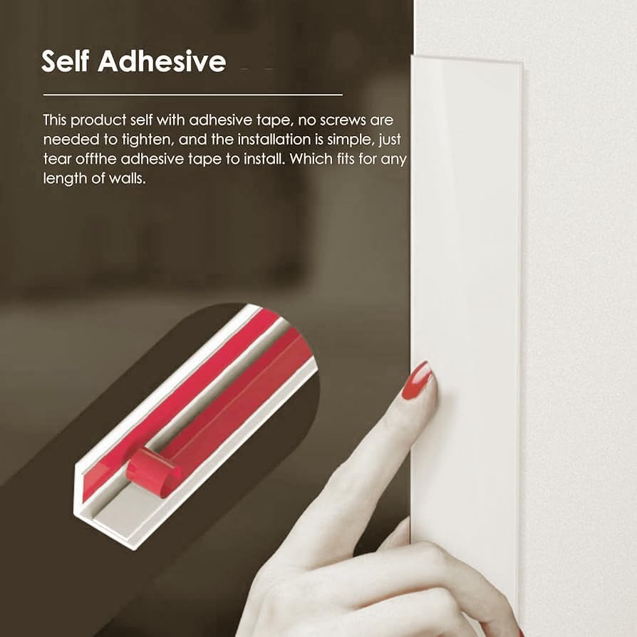 Proflex Wall Corner Protector - White Textured 1-1/2 inch x 60 inch - Pack of 6 - Self Adhesive Corner Guards for Walls Edge Protection – Easy to Apply – No Tools Needed