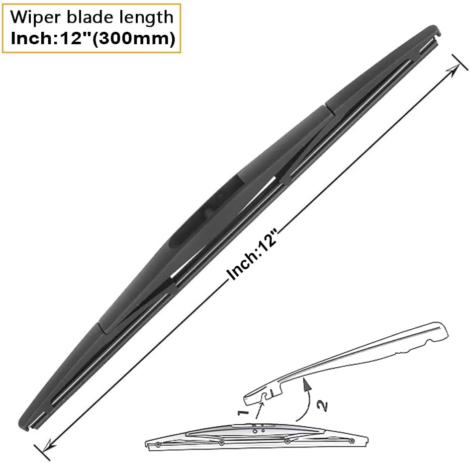 AUTOBOO 26"+18" Windshield Wipers with 12" Rear Wiper Blade Replacement for Nissan Murano Infiniti QX50 Acura RDX 2017 2018 2019 2020 2021 2022 2023-Original Factory Quality (Pack of 3)