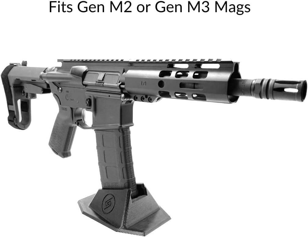 Spartan Mounts Locking .223/5.56 Rifle Mount Wall Display | Low Profile Floating Design Vertical and Horizontal Mounting Solution | Gun Room Safe Storage Organzation | Made in USA