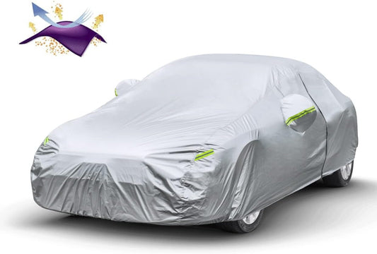 KouKou Oxford Car Cover Waterproof All Weather for Automobiles, Fit Sedan Nissan Versa, Audi A3, VW eos, Hyundai Accent, Volvo S40, etc.(178 X 68 X 59 inch)