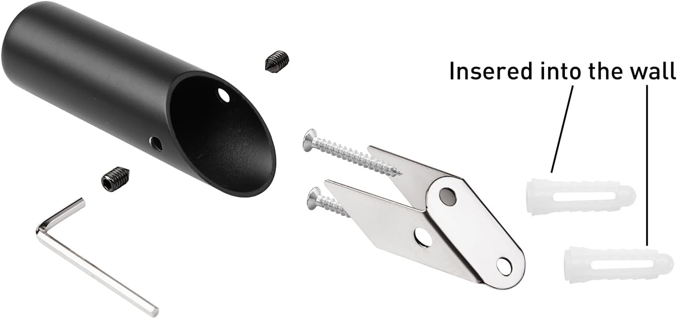 NINETREX Black Wall Hooks Matte Black Towel Hook Modern Robe Hooks SUS 304 Stainless Steel Heavy Duty Hook for Bathroom Entryway Bedroom Coat Key Mudroom Garage, Wall Mounted 6 Pack