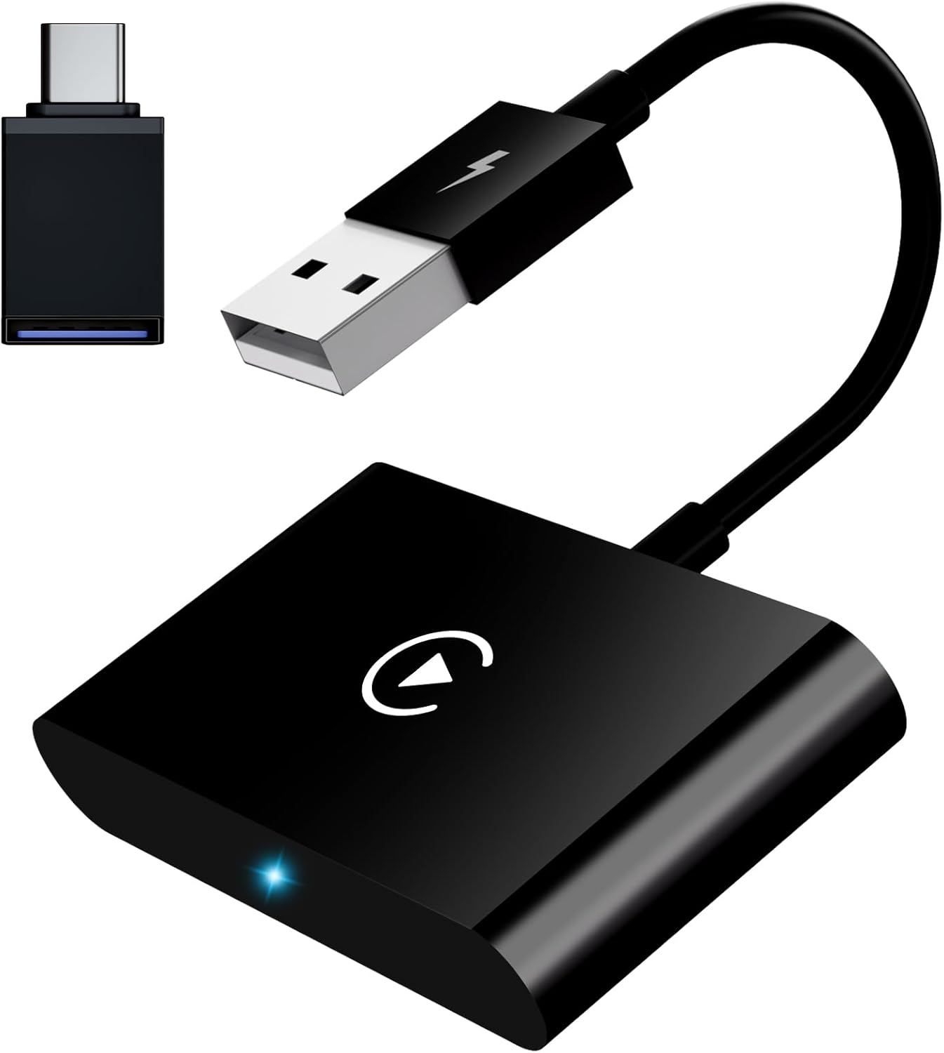 LXJADAP Wireless CarPlay Adapter 2025 Upgrade Wired CarPlay to Wireless, Plug and Play Easy Use Fast Stable Connection Car Play for iPhone