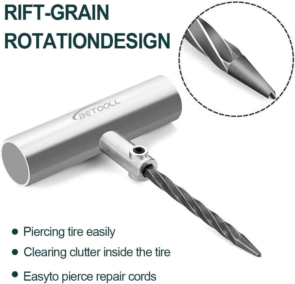 Tire Repair Kit, Sets of 2-24pcs Professional Heavy Duty Universal Emergency Flat Tire Repair Kit to Fix Punctures, for car Motorcycle, Truck, Golf Cart, ATV, Tractor, ARB, RV, SUV, Trailer etc.