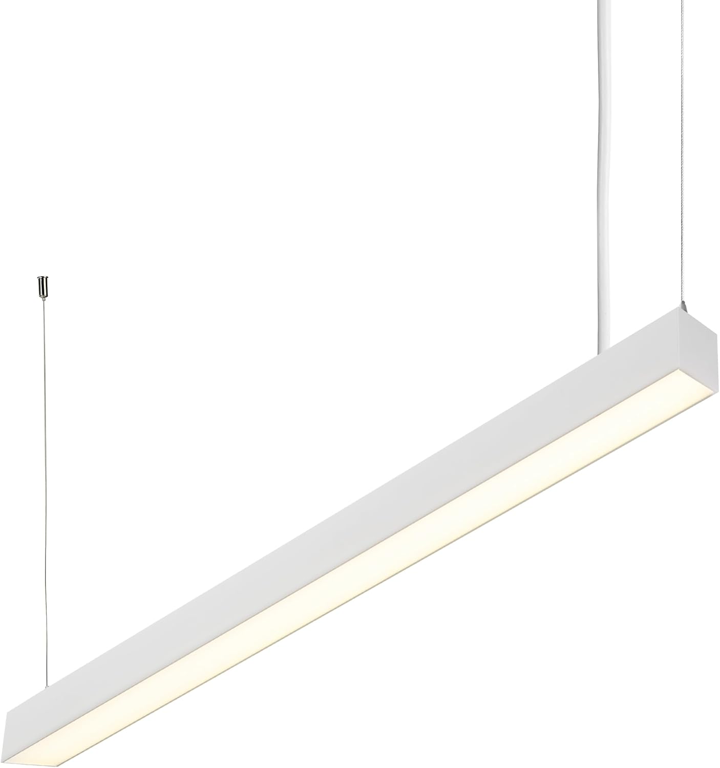 Maxxima 4 ft. LED Linear Light, Up and Down Adjustable Light Output, 3 CCT 3500K/4000K/5000K, Commercial and Residential 36W Suspension Pendant, Ideal for Office, Home, Shop, Garage, School
