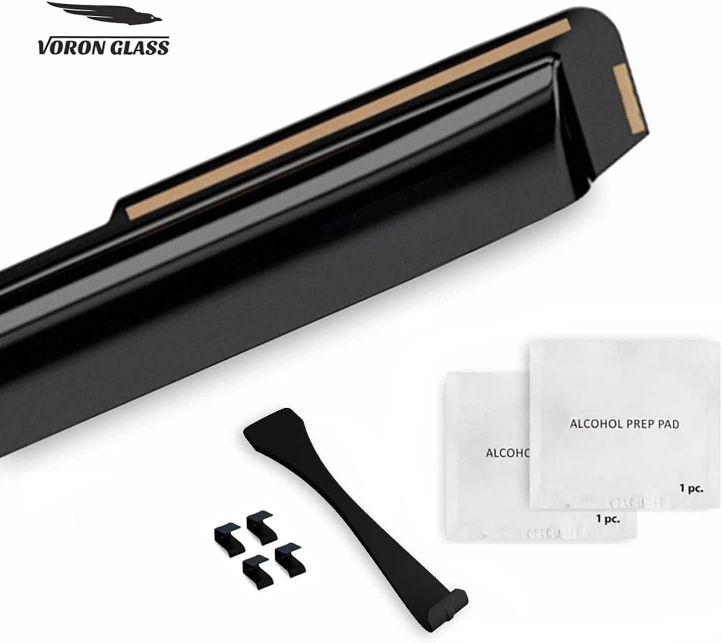 Voron Glass in-Channel Extra Durable Rain Guards for Chrysler Pacifica 2017-2025, Window Deflectors, Vent Window Visors, 4 Pieces - 200581