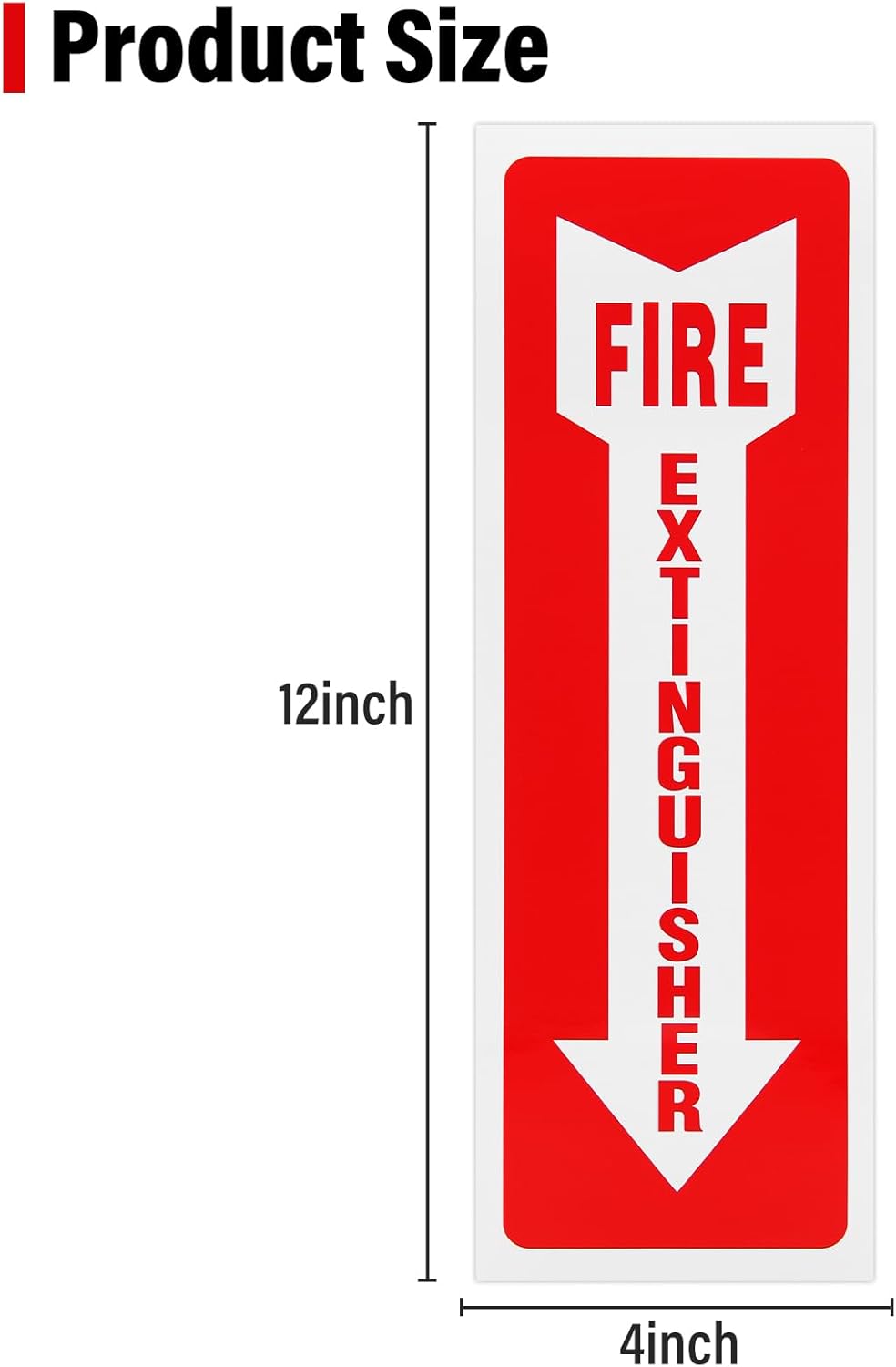 Madrigal fire extinguisher inside sticker,fire extinguisher sign,8 Pack-4x12"Premium Self-Adhesive Vinyl for UV, Weather, Scratch, Water and Fade Resistance, Indoor and Outdoor