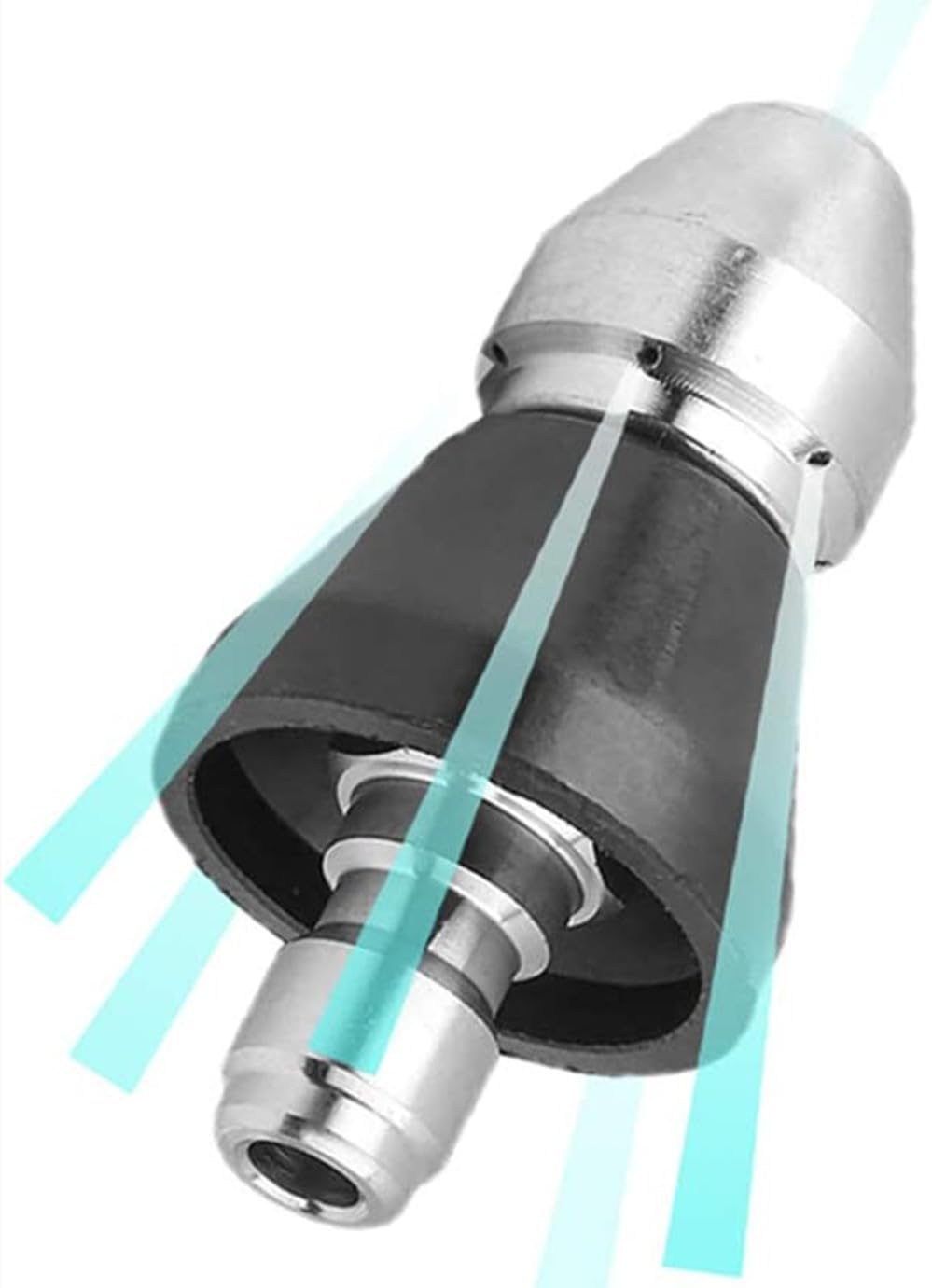 Pressure Washer Sewer Jetter Nozzle with Stainless Steel,3/8'' Quickly Connector, 5000 PSI Orifice 6.5