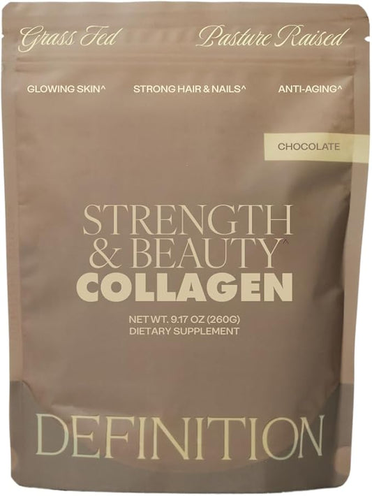 Collagen Powder for Women, Beauty Blend with Vitamin C, Biotin & Hyaluronic Acid, Supports Hair, Skin & Nails, 20 Servings, Grass-Fed Bovine, Chocolate