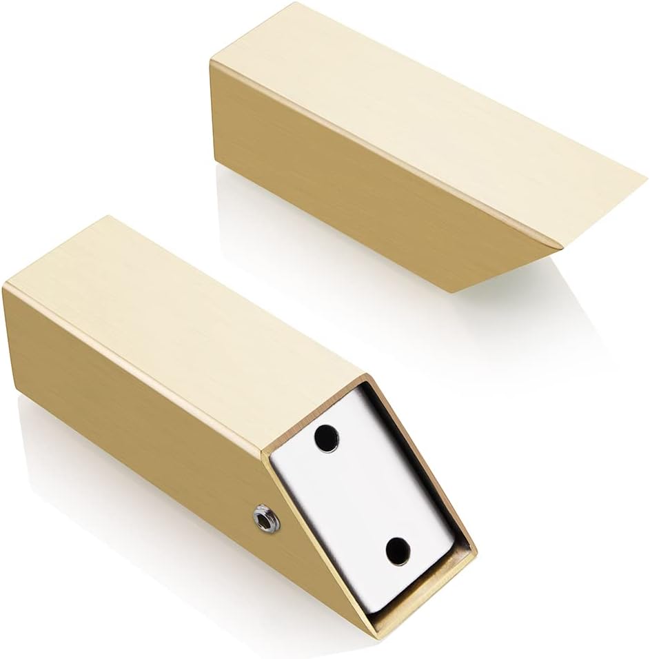 NINETREX Gold Towel Hooks for Bathroom Modern Wall Mounted Heavy Duty SUS304 Stainless Steel Hook ，Square Robe Hooks for Bathroom Kitchen Entryway，Brushed Gold，4 Pack