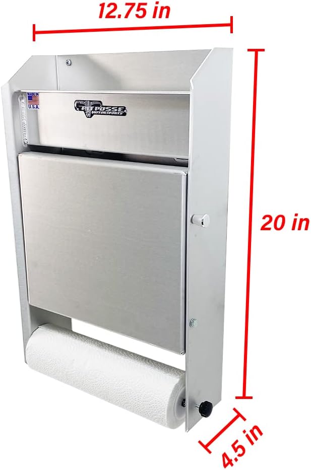 Pit Posse 458 Jr Work Station Storage Cabinet Shelf Rack Holder Caddy - Made in USA - Garage Enclosed Race Trailer Automotive Mechanics Shop Storage Organizer Aluminum (Silver)