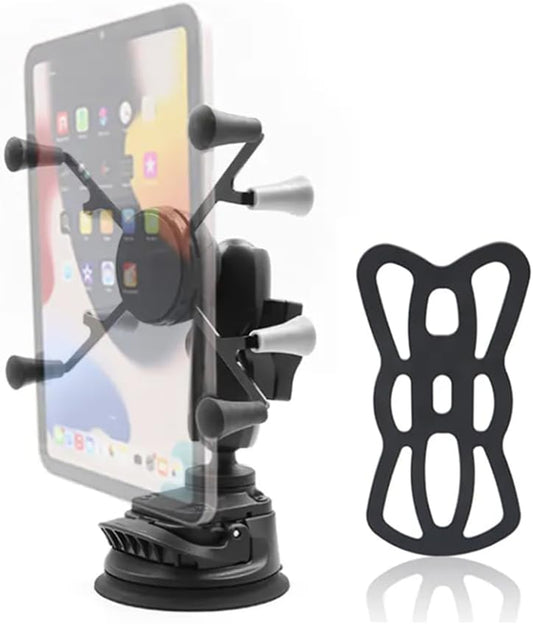 Strg Car Tablet Mount with Suction Cup Mount Base for 6" Tablets, Car Tablet Holder for Car Truck Vehicle Windshields Window and More Smooth Surface