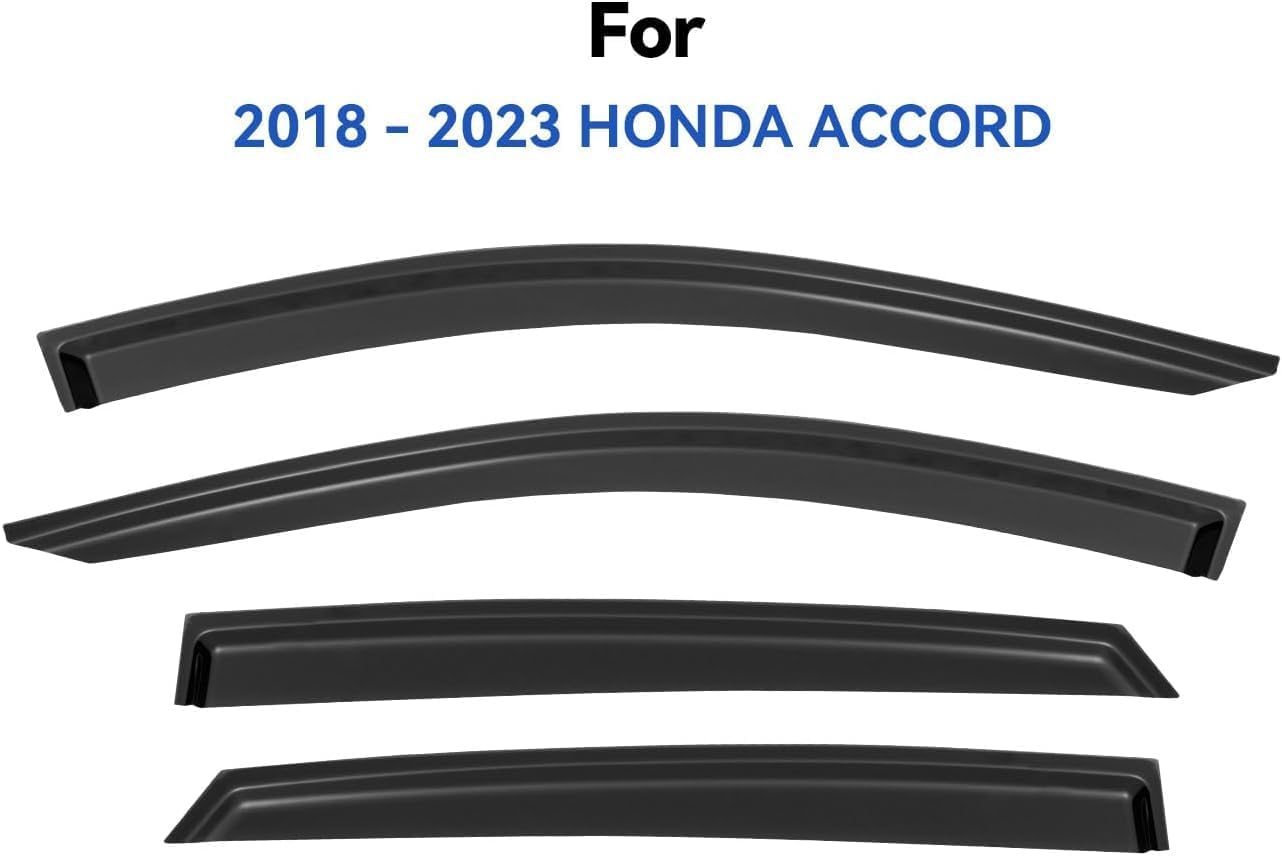 Window Visors Rain Guards for 2018-2023 Honda Accord, Out-Channel Window Vent Wind Deflectors Visors Shades for 18-23 Accord 19 20 21 22