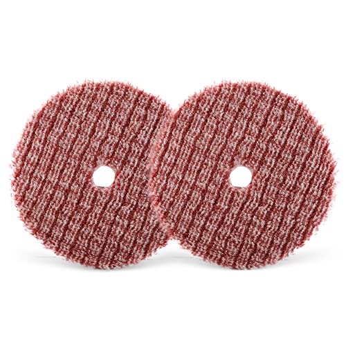 SPTA Wool Polishing Pads, 2Pcs 5 Inch (125mm) Wool Cutting Pad, Short Hair Wool Buffing and Polishing Pad Set, Wool Buffing Wheel for Heavy Cut for 5 Inch Car Polisher Polishing, Buffing and Cutting