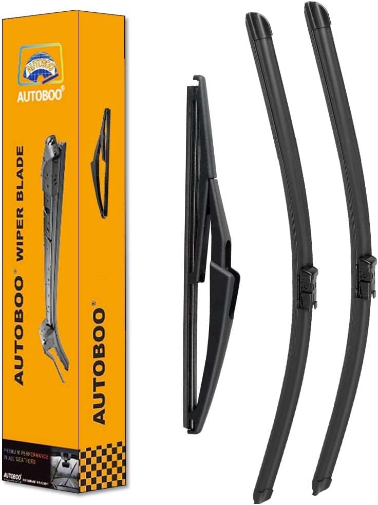 AUTOBOO 22"+20" Windshield Wipers with 11" Rear Wiper Blade Replacement for Jeep Renegade 2015 2016 2017 2018 2019 2020 2021 2022 2023-Original Factory Quality (Pack of 3)