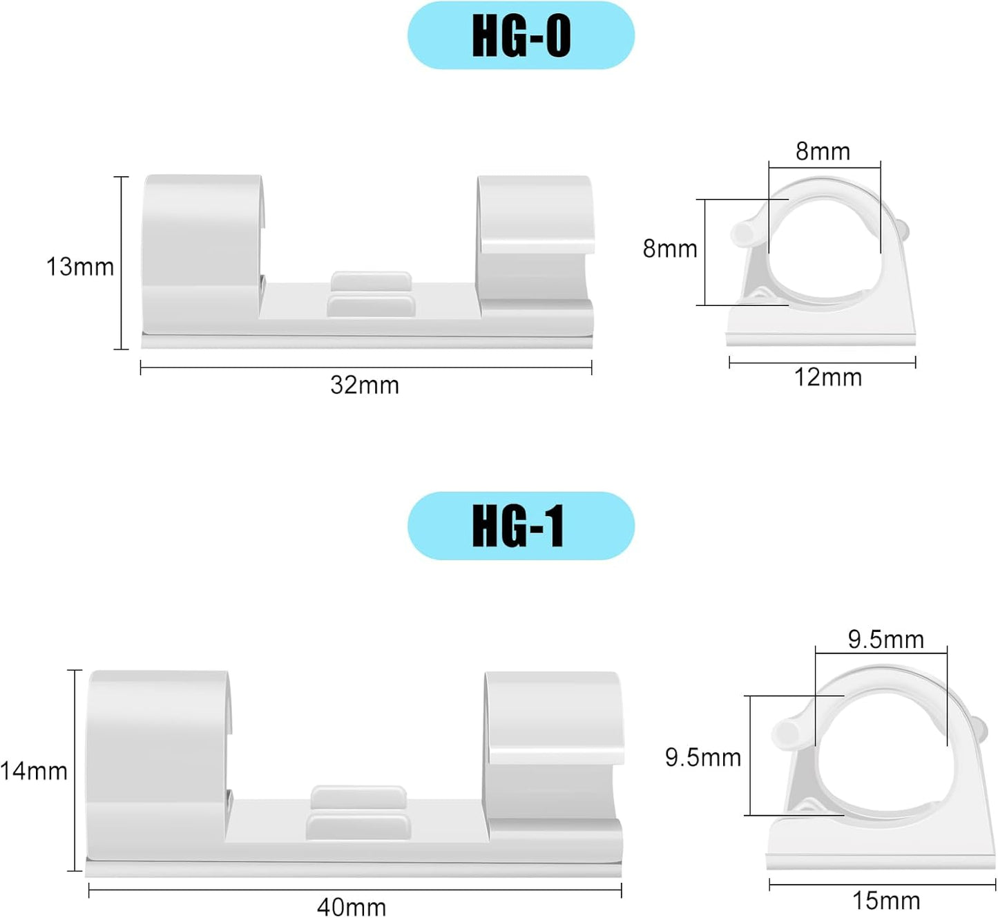 XHF 35pcs Large Self Adhesive Cable Clips White,Wire Clips Cable Management Wire Organizer Cord Holder for Under Desk, Car, Wall, TV PC Ethernet Cable