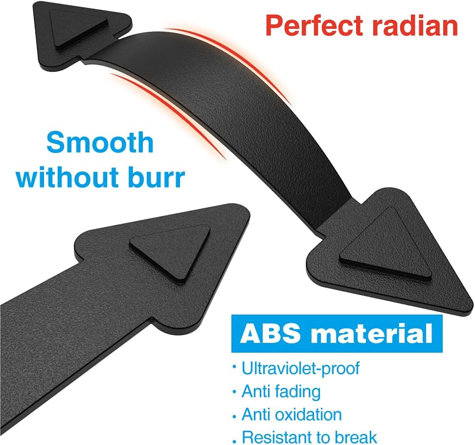 ZEKOO Garage Door Magnetic Decorative Hardware Kit Garage Door Magnets Accents Faux Hinges and Handle Garage Door Decoration Curb Appeal Set of 6, Black