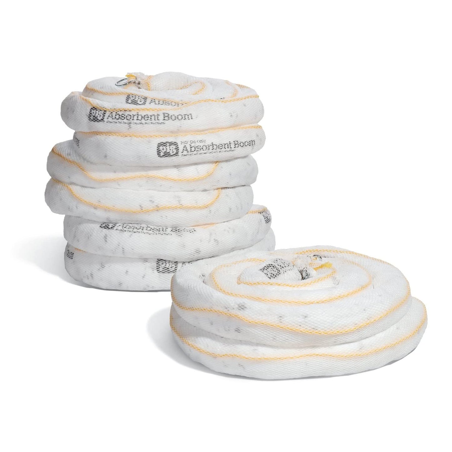 PIG Oil Boom - Oil-Only Absorbent Boom - 4 Pack - 3" x 20' Boom - Absorbs up to 4 gallons per Boom - BOM407