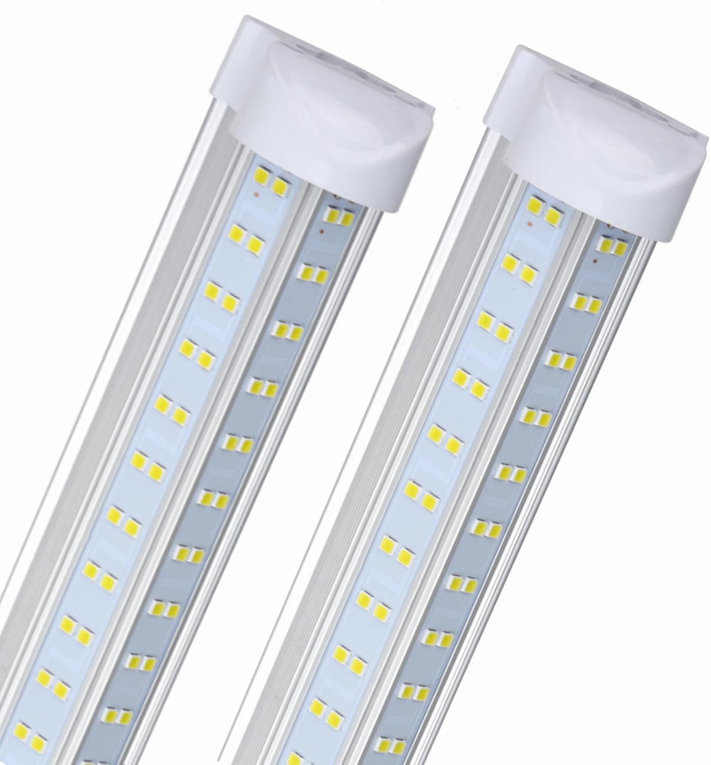 T8 LED Light Tube, 4FT 60W, 6500Lm, 6500K Cool White Clear Cover, 4FT Tube Light,Linkable Integrated Fixture,T8 LED Shop Light for Garage,Warehouse,25PCS