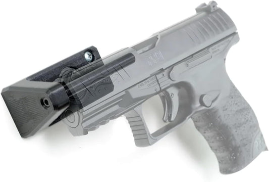 Spartan Mounts Universal Pistol Revolver Wall Mount | Display Hook Adapter Bore Mount Storage System for Gun Airsoft Pistol Revolver (5.7mm/.22)