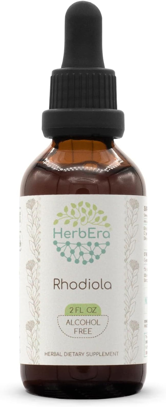 Rhodiola B60 Alcohol-Free Herbal Extract Tincture, Concentrated Liquid Drops Natural Rhodiola (Rhodiola Rosea) Dried Root (2 fl oz)