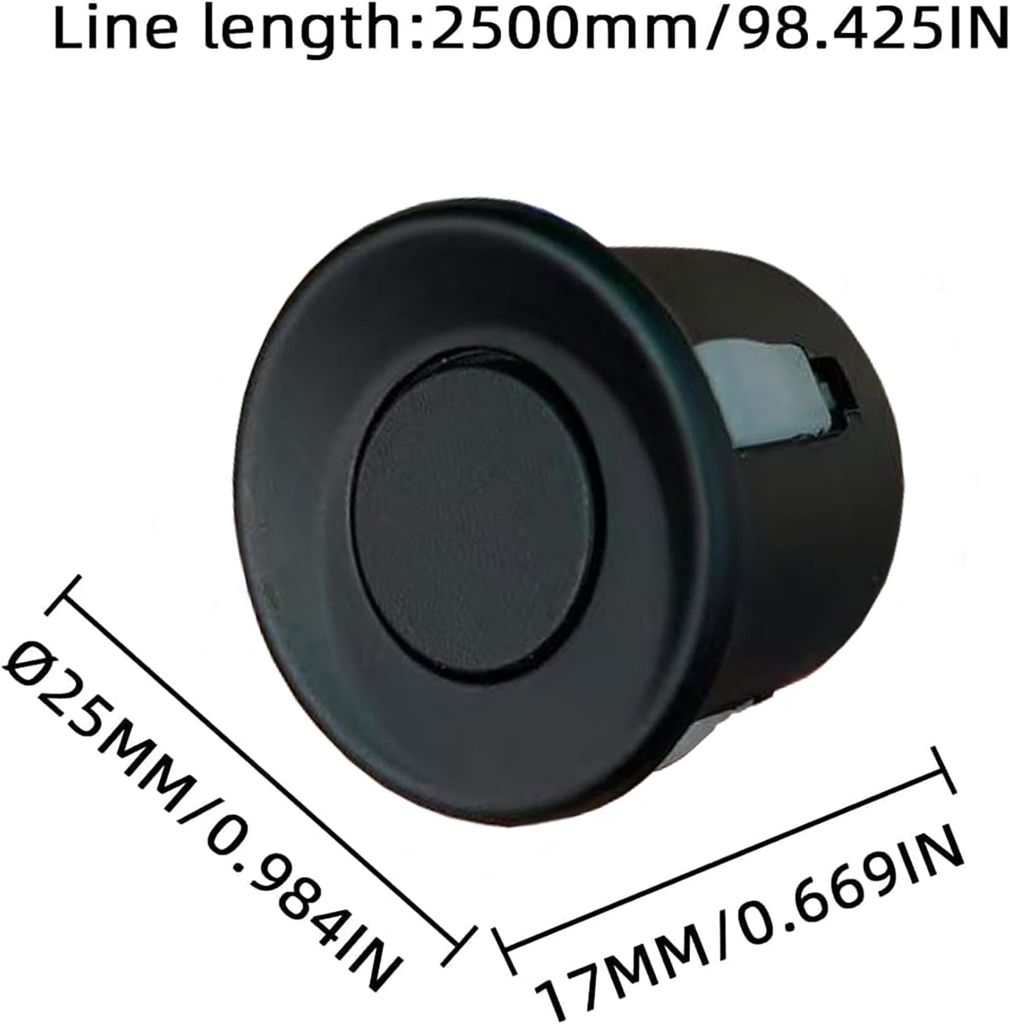 Car Reverse Backup Parking Sensor Radar System kit The LED Display with 3 Colors can Both Shows Distance Data and warn You with beep Sound Adjustable Volume Compact and Easy to Install(Matte Black)