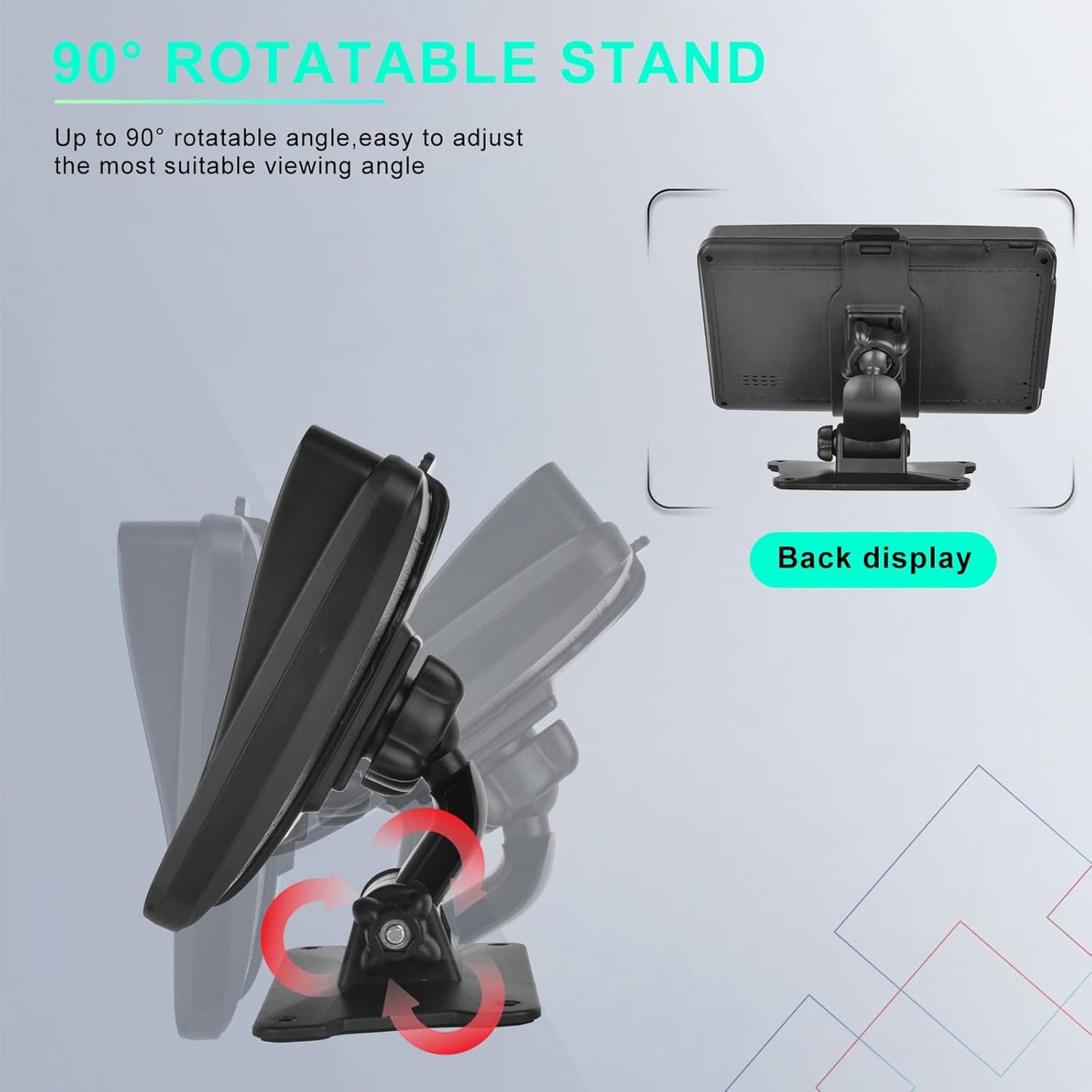 【64G TF Card】 Portable Wireless Apple CarPlay and Android Auto Screen for Car, 7" 1080P HD Touch Screen Car Stereo with Airplay, Mirror Link, Bluetooth, AUX,FM Transmitter for All Vehicle