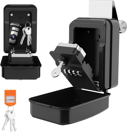 SL-591 Car Window Lock Box for Turo, Car Key Lock Box with Emergency Access Key Design, 4-Digit Combination Car Lock Box Fit for Ride Share, Turo, GetAround(New Version)