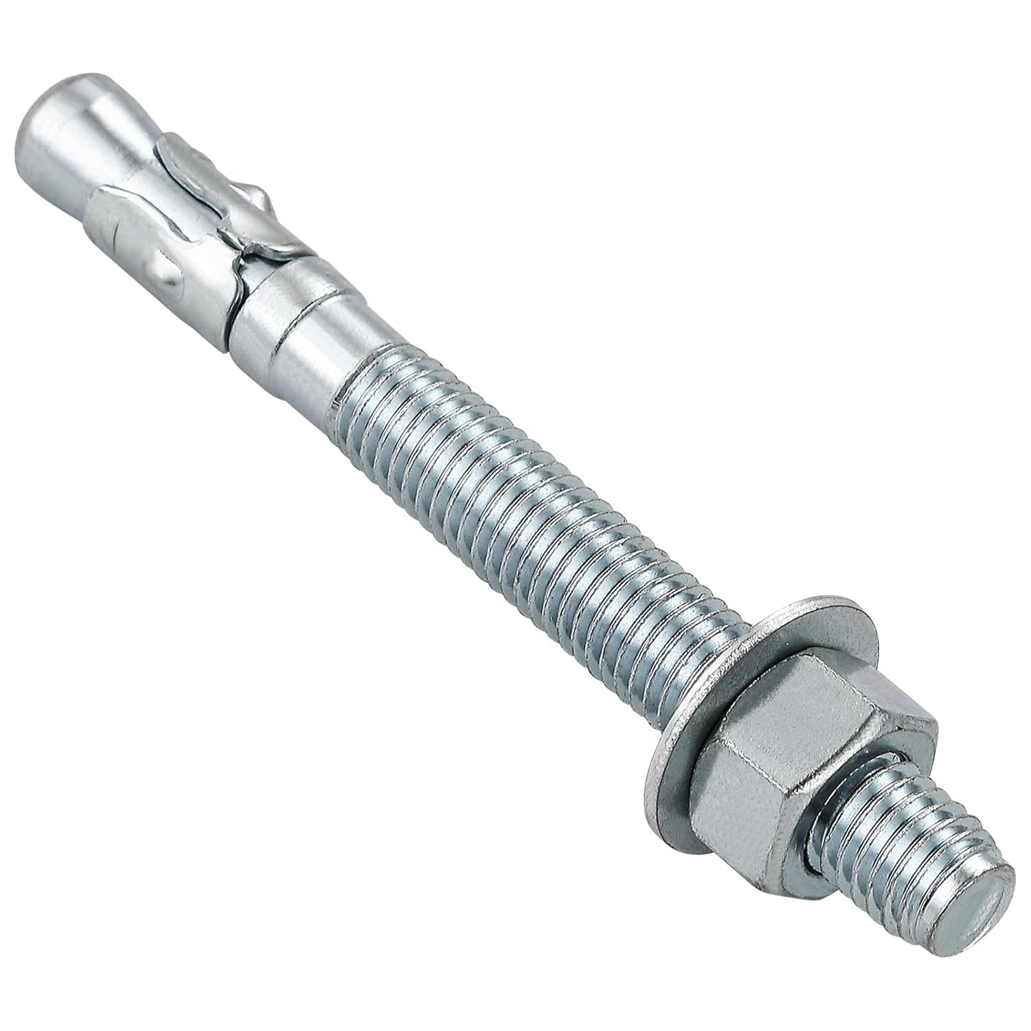 3/8x3 50Pcs Inch Standard Fasteners for Heavy-Duty Zinc Wedge Anchors for Cement and Concrete