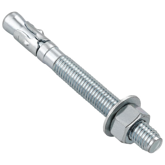 1/2x5-1/2" 50Pcs Inch Standard Fasteners for Heavy-Duty Zinc Wedge Anchors for Cement and Concrete
